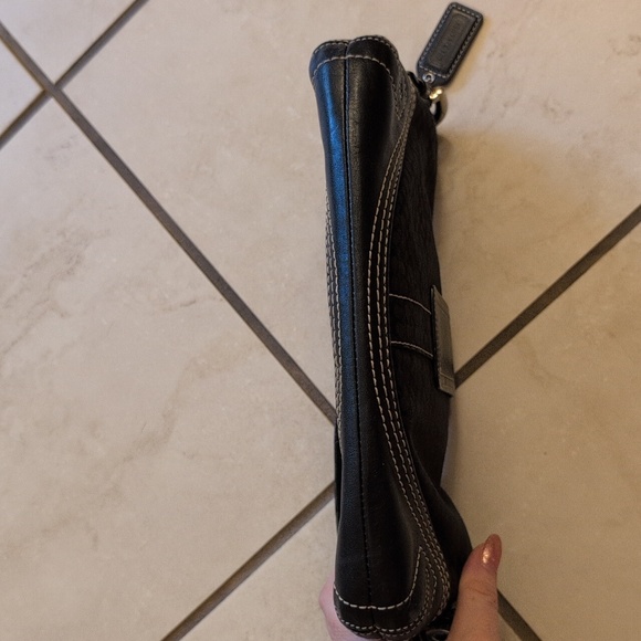 Coach Coach 3628 Vintage Soho Shoulder Bag Black Canvas Leather Monogram - Picture 4 of 14